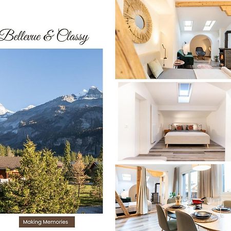 Bellevue & Classy Mountain View Apartment Kandersteg Exterior foto