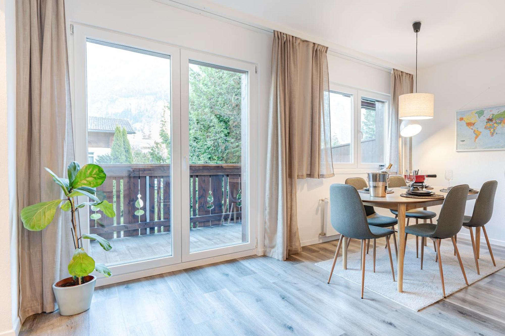 Bellevue & Classy Mountain View Apartment Kandersteg Exterior foto